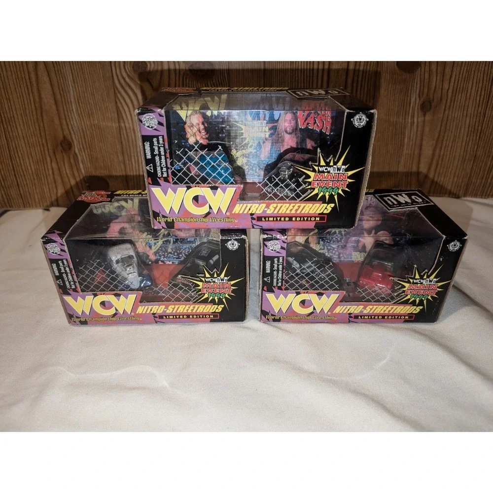 Vintage 1999 Racing Champions Nitro Streetrods WCW NWO Main Event 6 Cars